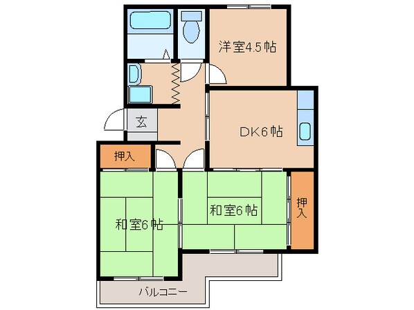 かねつきマンションの物件間取画像